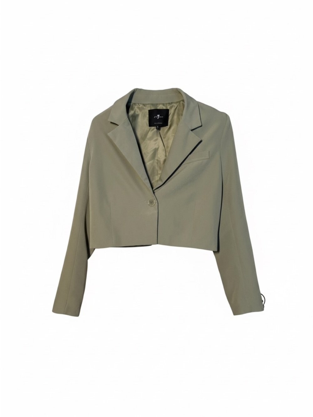 7 For All Mankind Cropped Olive Blazer Jacket